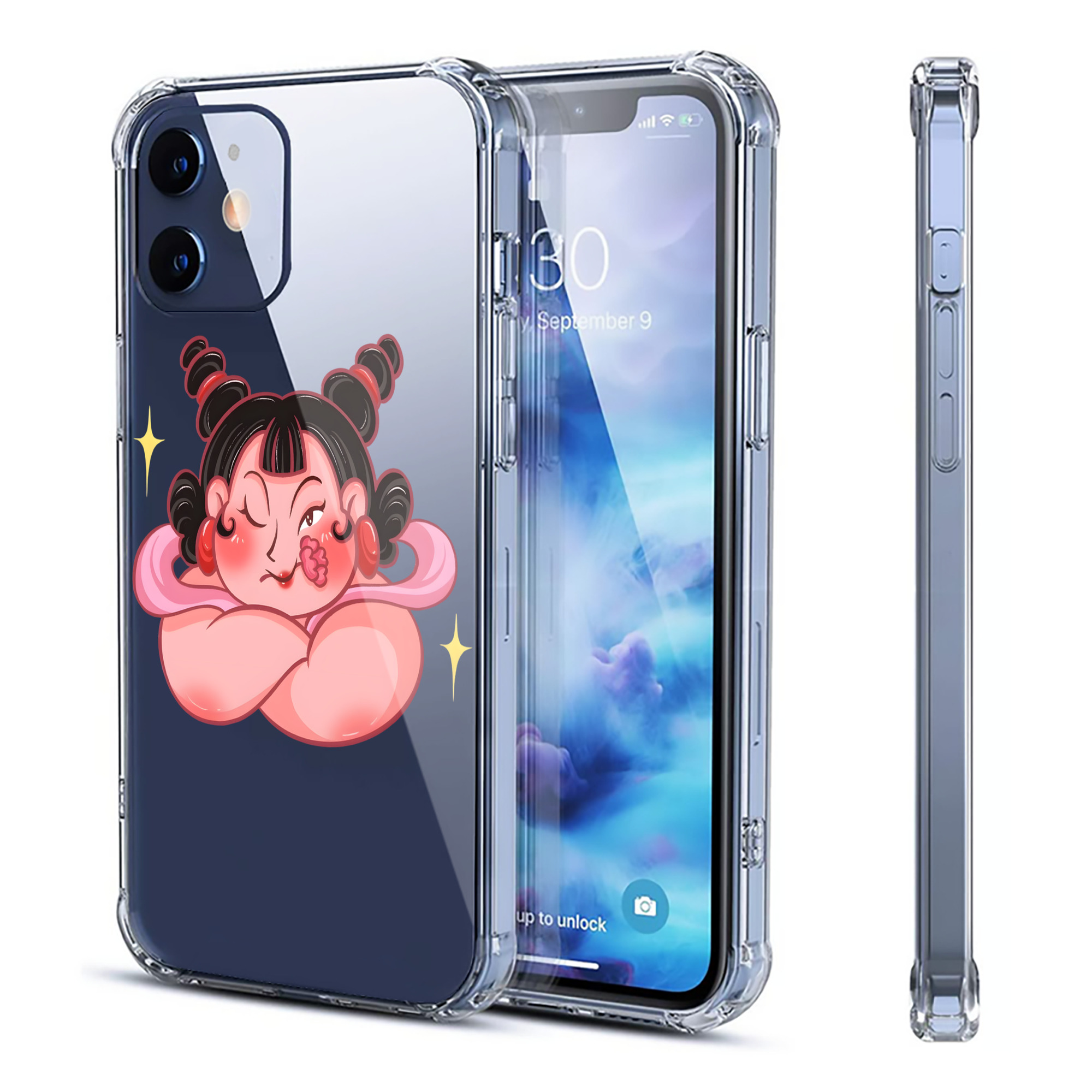 （画像用） Ne Zha 2 ナタ 魔童の大暴れ 【iPhone 12シリーズ対応】透明スマホケース（クリアソフトケース）